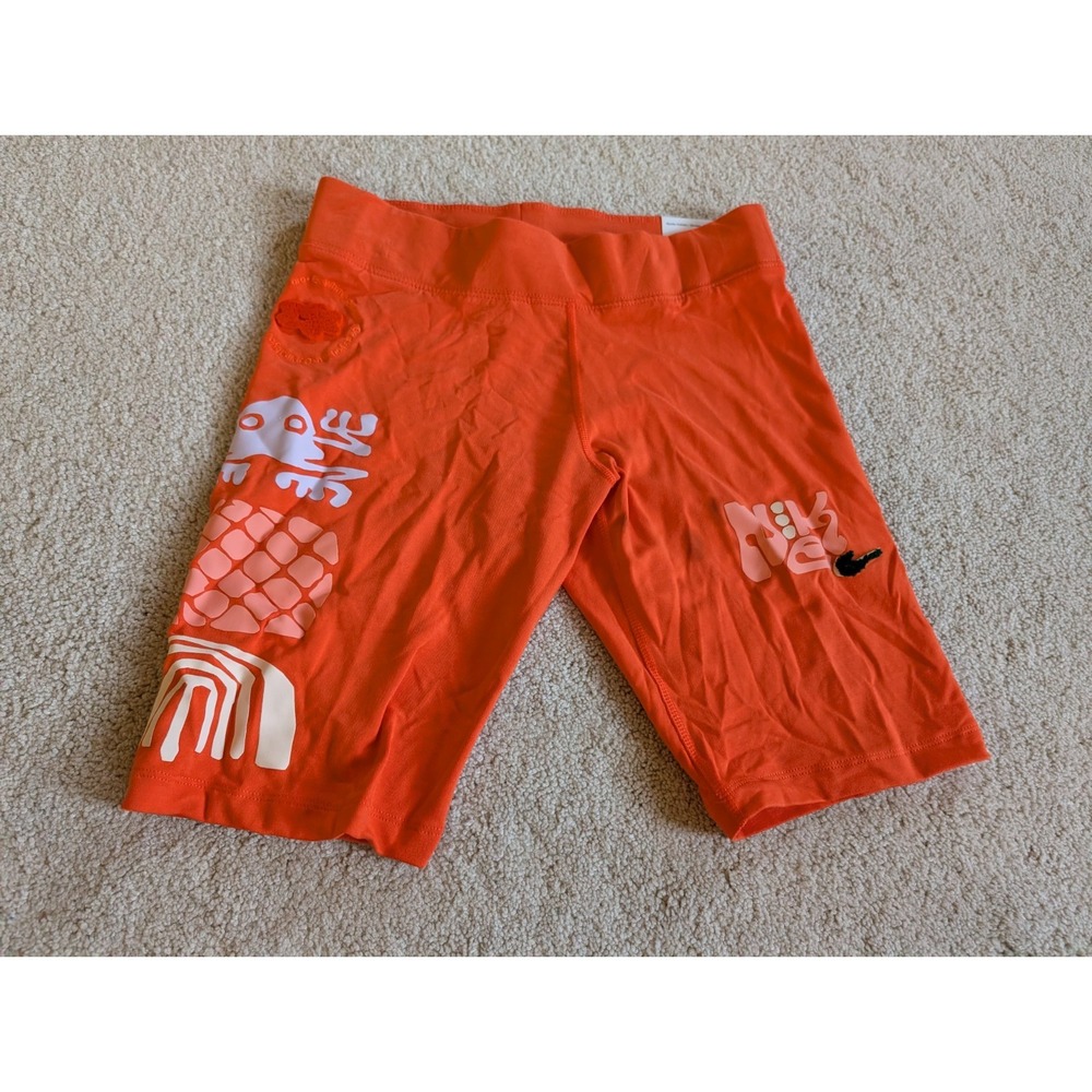Nike Womens M Bike Graphic Be What You Wish 10in Short Active Orange DV0042